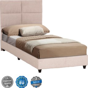 ΚΡΕΒΑΤΙ ΜΟΝΟ MILO HM652.32 ΜΠΕΖ TEDDY ΥΦΑΣΜΑ ΓΙΑ ΣΤΡΩΜΑ 90x200εκ