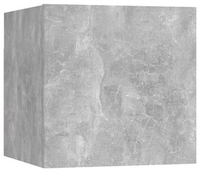 Κομοδίνα 2 τεμ. Γκρι Σκυροδέματος 30,5x30x30 εκ από Μοριοσανίδα - Γκρι