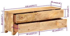 ΈΠΙΠΛΟ ΤΗΛΕΟΡΑΣΗΣ 120 X 30 X 40 ΕΚ. ΑΠΟ ΜΑΣΙΦ ΞΥΛΟ ΜΑΝΓΚΟ 246144