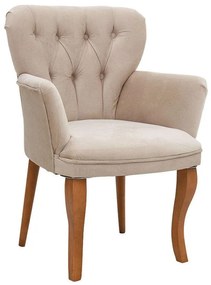 Πολυθρόνα Samara 146-000071 67x62x78cm Beige Ξύλο,Ύφασμα