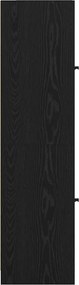 vidaXL Highboard Μαύρη Οξυά 35 x 37 x 142 εκ Επεξεργασμένο ξύλο