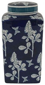 Βάζο Διακοσμητικό Με Καπάκι Flower 00.03.34011 13,5x30,5cm Πορσελάνινο Multi Porcelain