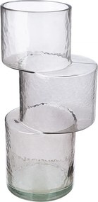 Βάζο 'Levels' Γυαλί Γκρι 11.5x13.5x28.5cm