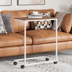 vidaXL Βοηθητικό Τραπέζι με Ρόδες Λευκό 55 x 35 x 70 εκ. Επεξ. Ξύλο
