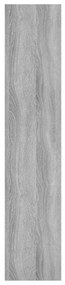 vidaXL Ραφιέρα Τοίχου Γκρι Sonoma 90x16x78 εκ. από Επεξεργασμένο Ξύλο