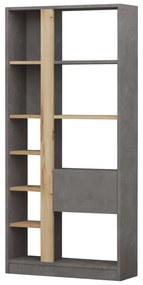 Βιβλιοθήκη &quot;VIANA&quot; σε χρώμα felt/γκρι 76x25x160