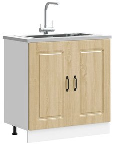 vidaXL Ντουλάπι βάσης νεροχύτη Kalmar Sonoma Δρυς 80x46x81,5 εκ.