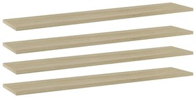 vidaXL Ράφια Βιβλιοθήκης 4 τεμ. Sonoma Δρυς 100x20x1,5 εκ. Μοριοσανίδα