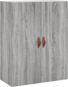 vidaXL Ντουλάπι Γκρι Sonoma 69,5 x 34 x 180 εκ. Επεξεργασμένο Ξύλο
