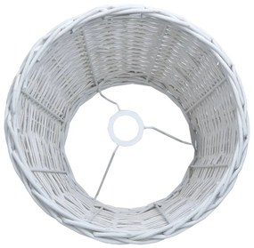 vidaXL Καπέλο Φωτιστικού Λευκό 50 x 30 εκ. από Wicker