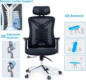 Καρέκλα γραφείου διευθυντή Andrew pakoworld mesh μαύρο