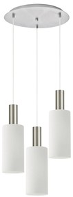 SE21-NM-4-3NM-GL3 ADEPT TUBE Nickel Matt Pendant White Glass+