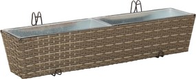 vidaXL Ραφήνα 2 pcs 80 x 17 x 17 εκ Μέταλλο