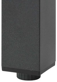 vidaXL Τραπέζι Κήπου Μαύρο 190 x 90 x 74 εκ. από Αλουμίνιο / Γυαλί