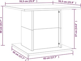 vidaXL Τραπεζάκι Σαλονιού Καφέ Δρυς 55,5x55,5x40 εκ. Επεξεργ. Ξύλο
