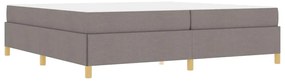 vidaXL Κρεβάτι με ελατήρια Ταμπά και Λευκό 200 x 200 cm ύφασμα