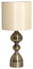 Table Lamp FL24011 Fylliana Silver - Beige 25x56 cm. E27