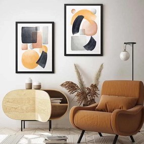 Πίνακας Shapes&quot; Megapap 2 τμχ. σε πλαίσιο 35x45x2εκ.&quot;