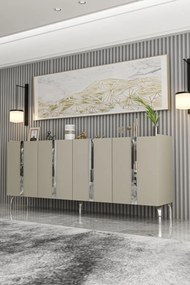 Stewehome Κονσόλα με ντουλάπι και πόρτα σε μοντέρνο στιλ 180x35x78 cm