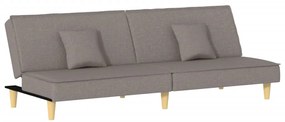 vidaXL Καναπές Κρεβάτι Taupe Υφασμάτινος