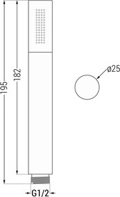 Mexen Kai DR70 σετ εντοιχισμένης μπανιέρας-ντους με κεφαλή ντους 25 cm, χρώμιο