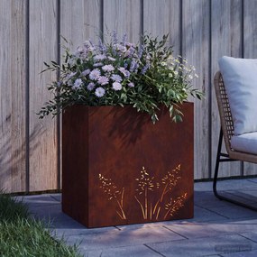 vidaXL Γλάστρα Κήπου Σκ rusty 50 x 30 x 49 εκ