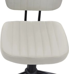 Καρέκλα γραφείου Romano Megapap από τεχνόδερμα χρώμα λευκό 46x53x79/86εκ.