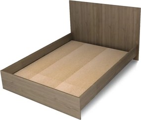 Κρεβάτι Troy Megapap χρώμα καρυδί 140x190εκ.