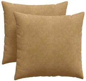 vidaXL Μαξιλάρι Καναπέ 2 pcs Καφέ 45 x 45 cm Υφασμάτινο Κορντουρά