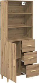 vidaXL Highboard Artisan Oak 69,5 x 32,5 x 180 εκ Επεξεργασμένο ξύλο