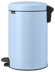 Κάδος απορριμμάτων με πεντάλ Brabantia NewIcon 1005532, 12 l, Ομαλό κλείσιμο, Αντιολισθητική βάση, γαλάζιο χρώμα