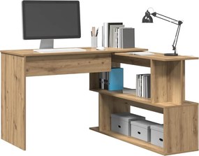 vidaXL Γραφείο Γωνιακό Τεχνίτης Δρυς 200,5x50x76 εκ Επεξεργασμένο Ξύλο