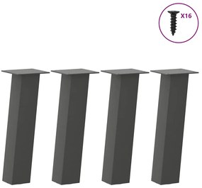 Πόδια Τραπεζιού Σαλονιού 4 τεμ. Ανθρακί 30 εκ. Ατσάλι