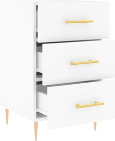 vidaXL Κομοδίνο Λευκό 40 x 40 x 66 εκ. από Επεξεργασμένο Ξύλο