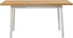 Τραπέζι Jemmy Megapap επεκτεινόμενο χρώμα φυσικό - λευκό 120/153x75x77εκ.