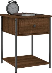 vidaXL Κομοδίνα 2 τεμ Καφέ Δρυς 44x45x58 εκ. από Επεξεργασμένο Ξύλο