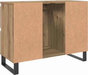 vidaXL Ντουλάπι νιπτήρα μπάνιου Δρυς τεχνίτης 80x33x60 cm