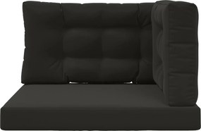 vidaXL Μαξιλάρι Καναπέ Εξωτερικού Χώρου 3 pcs Μαύρο Πολυεστέρας