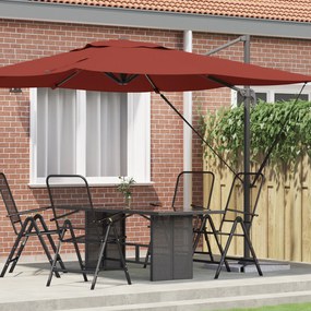vidaXL Κάντιλεβερ Ρομά Παράσιτος Terracotta 286x285x265 εκ Αλουμίνιο