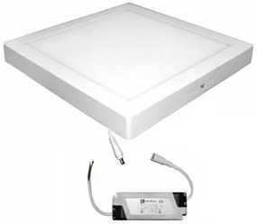 Φωτιστικό PL Οροφής LED 24W SMD Τετράγωνο 3000K 30x30 Lumen-21-025320600-Ασημί 21-025320600