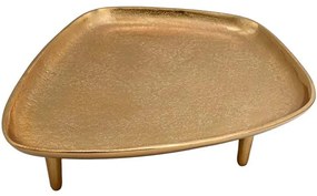 Διακοσμητικός Δίσκος Με Πόδια 934-225-059 42x35x7cm Gold Μέταλλο