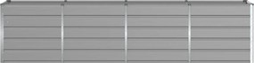 vidaXL Γλάστρα Ανοιχτό γκρι 320 x 80 x 75 εκ. Ατσάλι