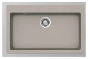 Schock Cristalite Manhattan 30080 Ένθετος Νεροχύτης 79x50cm Concrete Beton