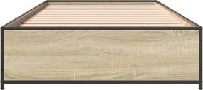 vidaXL Σκελετός Κρεβατιού Sonoma Δρυς 80 x 200 cm Επεξεργασμένο Ξύλο