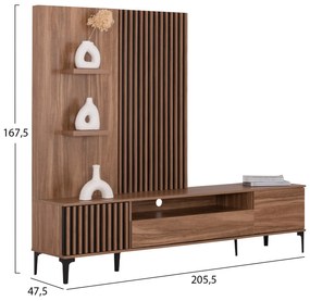 ΣΥΝΘΕΣΗ ΤΗΛΕΟΡΑΣΗΣ ΣΕΙΡΑ HARRY HM18010.01 ΜΕΛΑΜΙΝΗ ΦΥΣΙΚΟ-ΜΑΥΡΟ 205,5x40x167,5Υεκ (1 Τεμμάχια)