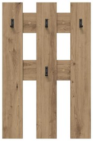 vidaXL Τοίχου Κρεμάστρα Επιτοίχιο artisan δρυς 65 x 3 x 100 εκ.