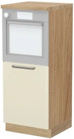 Επιδαπέδιο ντουλάπι φούρνου ψηλό Modena K14-60-1KR-Καρυδί - Μπεζ - 60.00Χ60.00Χ148.00cm