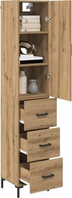 vidaXL Highboard Artisan Oak 34,5 x 34 x 180 εκ. Επεξεργασμένο Ξύλο