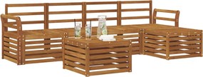 vidaXL Σειρά Καναπέ Εξωτερικού 6 pcs Φυσικό