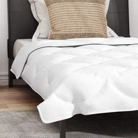 vidaXL Πάπλωμα με μαξιλάρι 2 pcs Λευκό 140 x 200 cm Μικροΐνες